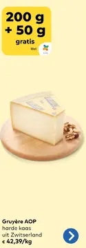 Aanbieding: Gruyère AOP harde kaas uit Zwitserland
