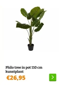 Aanbieding: Philo tree in pot 110 cm kunstplant