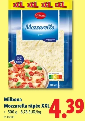 Offre: Mozzarella râpée XXL