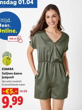 Aanbieding: Satijnen dames jumpsuit