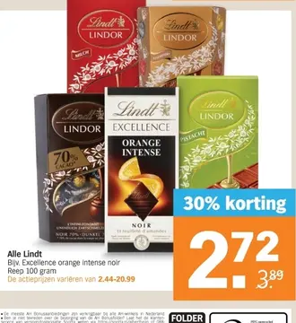 Aanbieding: Alle Lindt Bijv. Excellence orange intense