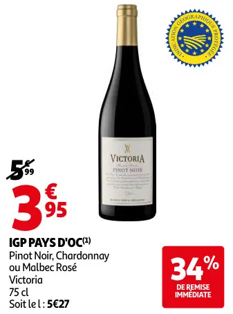Promotie: Pinot Noir, Chardonnay ou Malbec Rosé