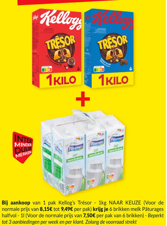 Promotie: Kellogg's Trésor + Pâturages milk