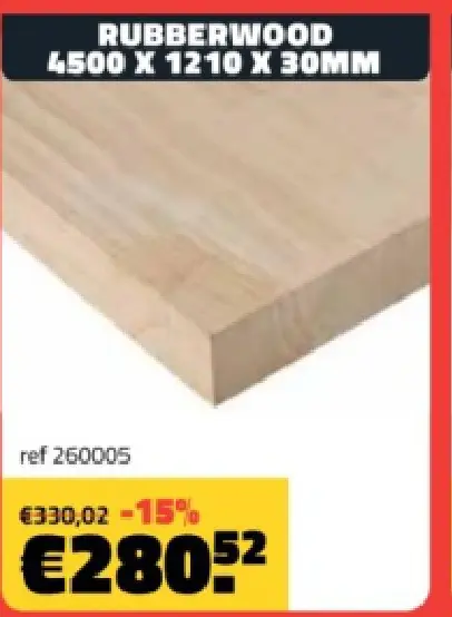 Promotie: Rubberwood
