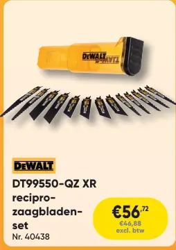 Promotie: DT99550-QZ XR recipro-zaagbladen-set