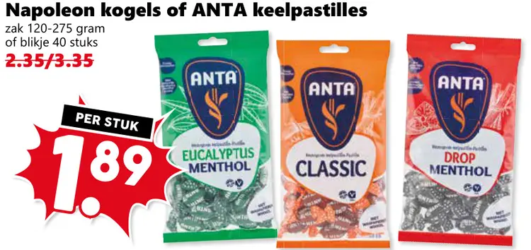 Aanbieding: Kogels of keelpastilles