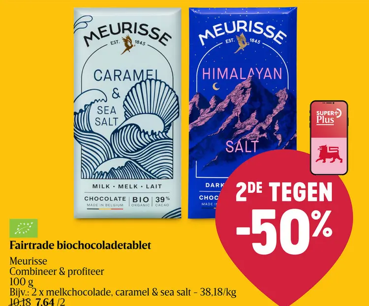 Aanbieding: Fairtrade biochocoladetablet