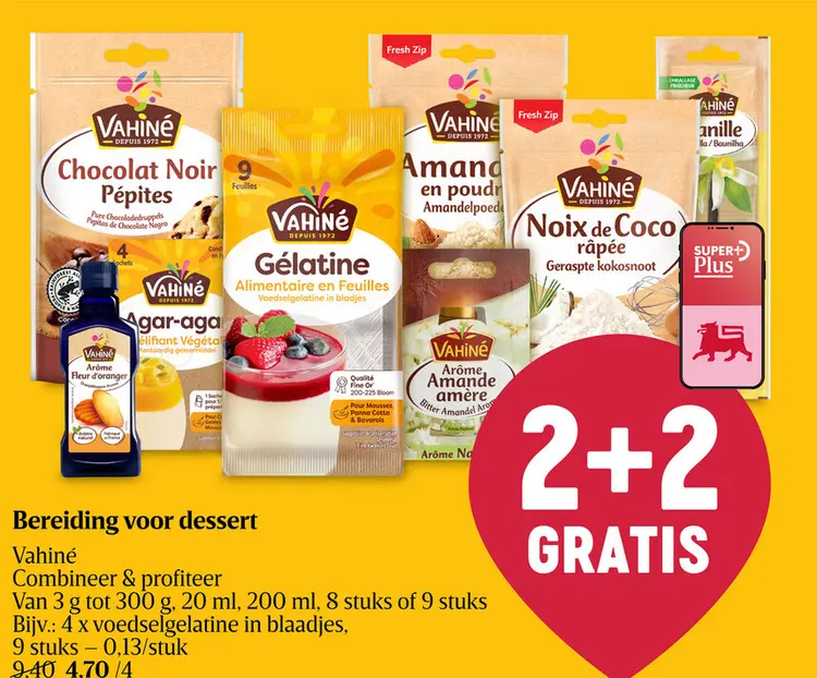Promotie: Vahiné dessert products