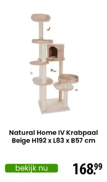 Aanbieding: Natural Home IV Krabpaal Beige