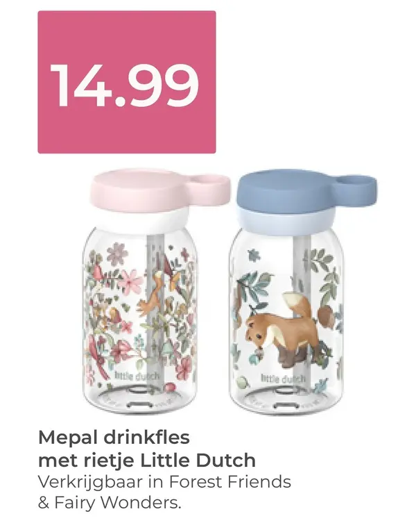 Aanbieding: Mepal drinkfles met rietje