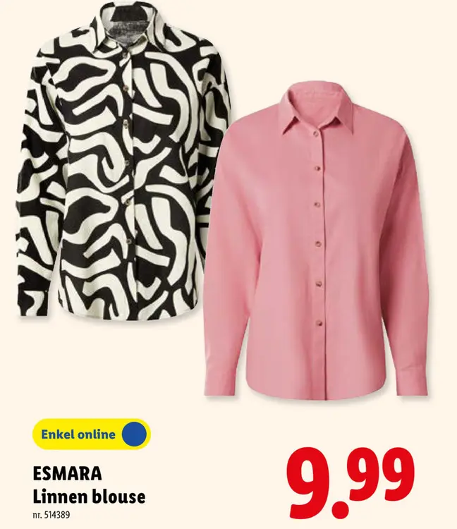 Promotie: Linnen blouse