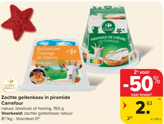 Promotie: Zachte geitenkaas in piramide