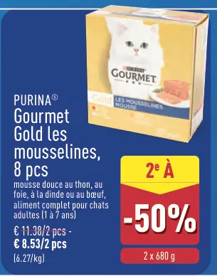 Offre: Gourmet Gold les mousselines, 8 pcs