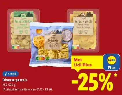 Aanbieding: Diverse pasta's