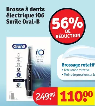 Offre: Brosse à dents électrique iO6 Smile Oral-B