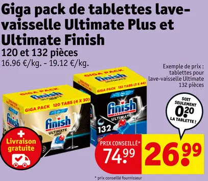 Offre: Giga pack de tablettes lave-vaisselle