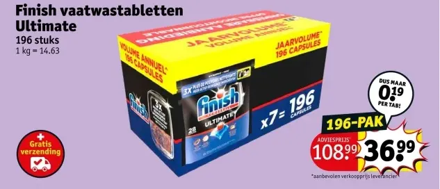 Promotie: Finish vaatwastabletten Ultimate