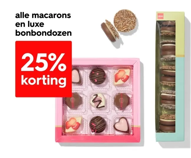 Aanbieding: macarons en luxe bonbondozen