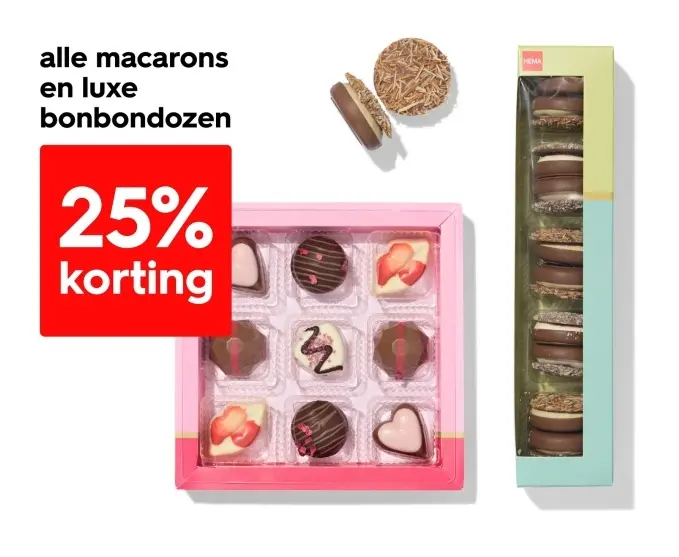 Aanbieding: Macarons en luxe bonbondozen