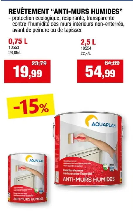 Offre: Revetement "anti-murs humides"