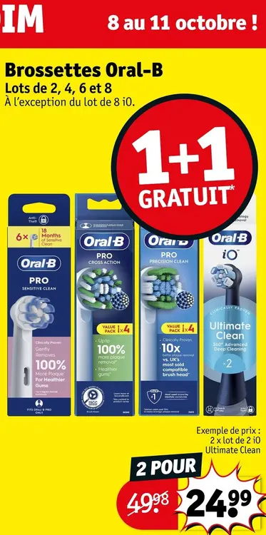 Offre: Brossettes Oral-B