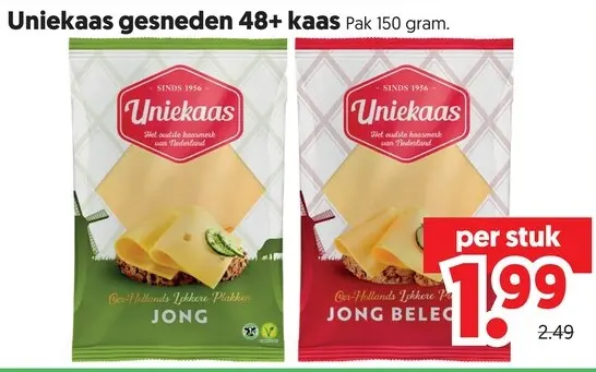 Aanbieding: Uniekaas gesneden 48+ kaas