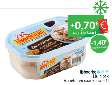 Aanbieding: Ijsboerke IJs in bak Dame Blanche