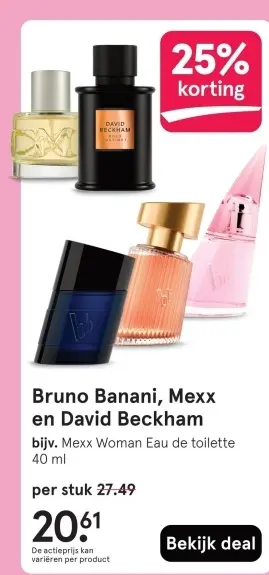 Aanbieding: Bruno Banani, Mexx en David Beckham