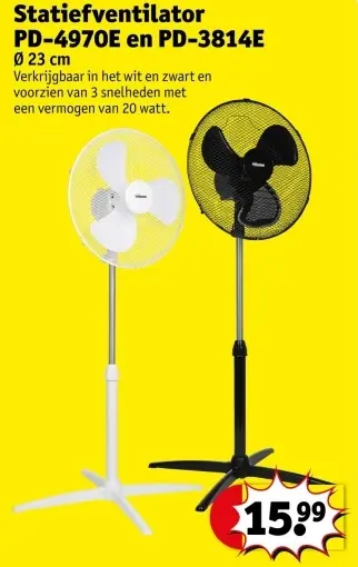 Promotie: Statiefventilator PD-4970E en PD-3814E