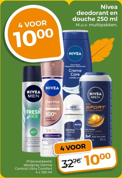 Aanbieding: Deodorant en douche