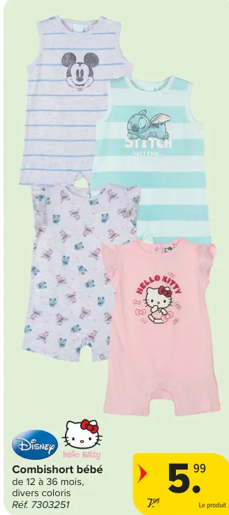 Offre: Combishort bébé
