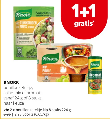 Promotie: bouillonketeltje, salad mix of aromat