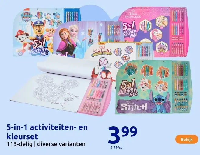 Aanbieding: 5-in-1 activiteiten- en kleurset