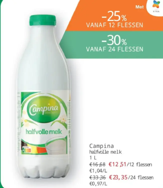 Aanbieding: halfvolle melk