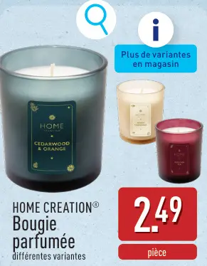 Offre: Bougie parfumée