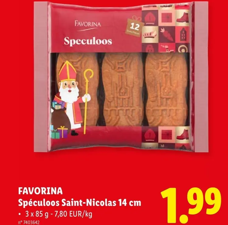 Offre: Favorina Spéculoos Saint-Nicolas 14 cm