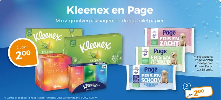 Aanbieding: Kleenex en Page