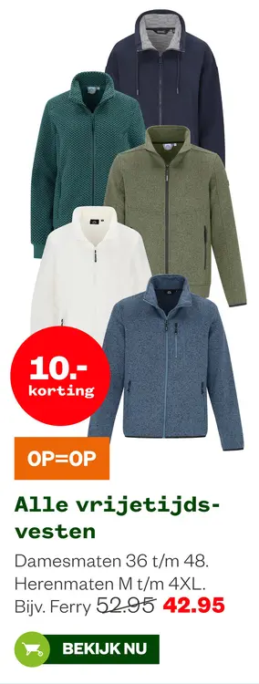 Aanbieding: Alle vrijetijds-vesten