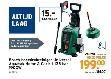 Aanbieding: Bosch hogedrukreiniger Universal Aquatak Home