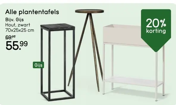 Aanbieding: Plantentafels