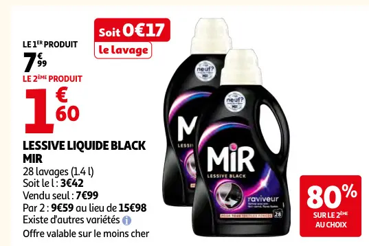 Promotie: Lessive liquide black