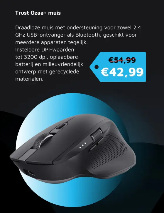 Aanbieding: Trust Ozaa+ muis