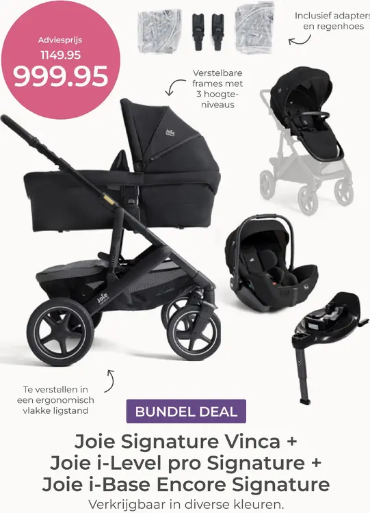Aanbieding: Joie Signature Vinca + i-Level pro Signature + i-Base Encore Signature