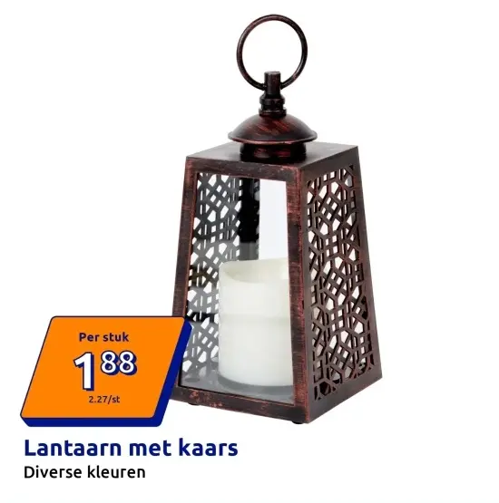 Aanbieding: Lantaarn met kaars
