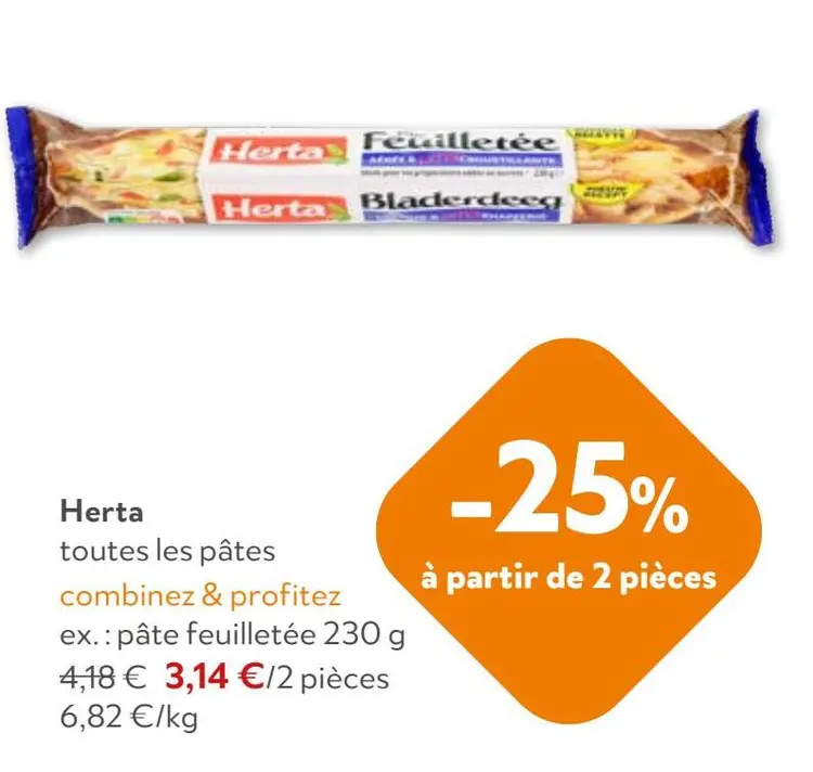 Offre: pâte feuilletée