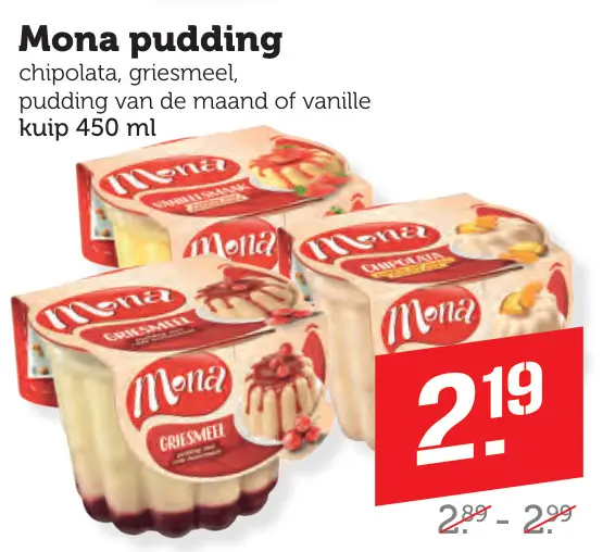 Aanbieding: Mona pudding
