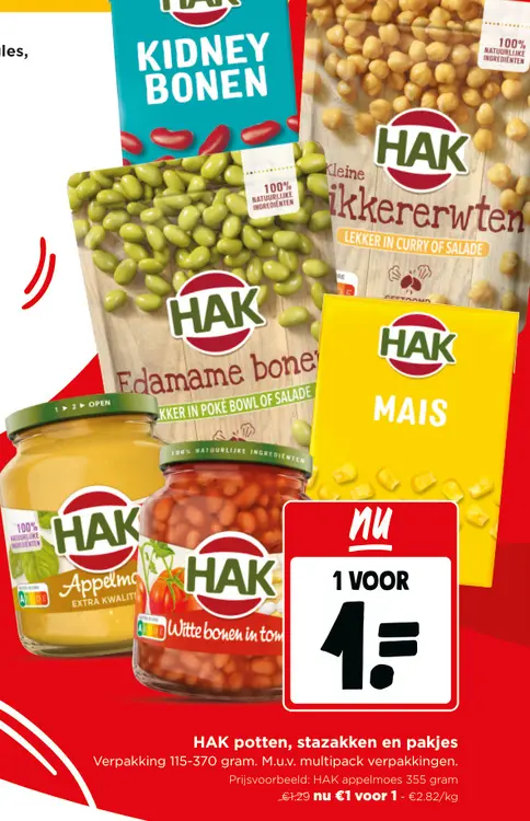 Promotie: HAK potten, stazakken en pakjes