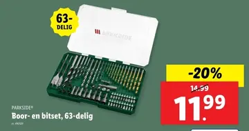 Aanbieding: Boor- en bitset, 63-delig