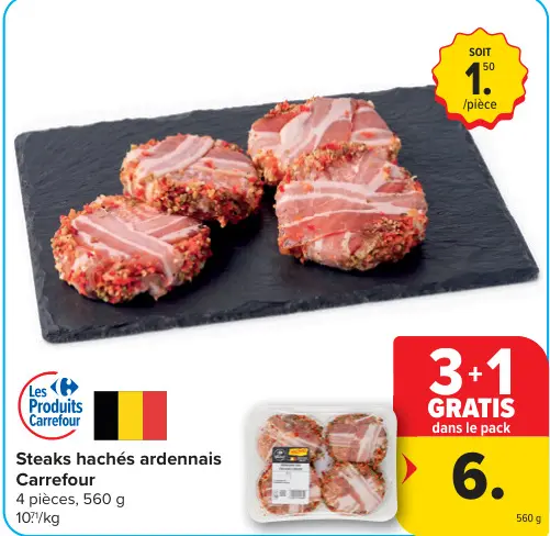Offre: Steaks hachés ardennais