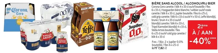 Offre: Bière sans alcool/alcoholvrij bier